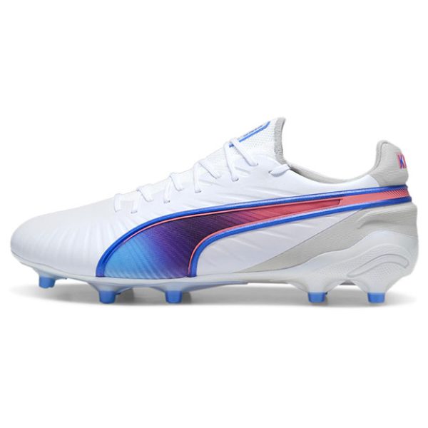 Puma King Ultimate FG/AG White x Blue Mazing