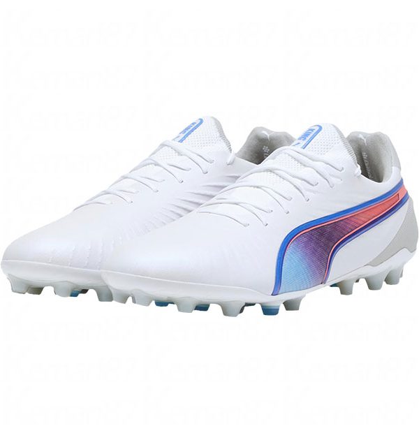 Puma King Ultimate MG White x Blue Mazing