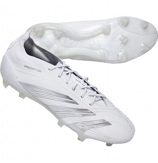 ADIDAS Predator ELITE L FG White x Silver Metallic